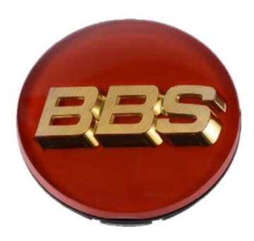Picture of BBS Center Cap 70.6mm Red/Gold (3-tab) (56.24.073)