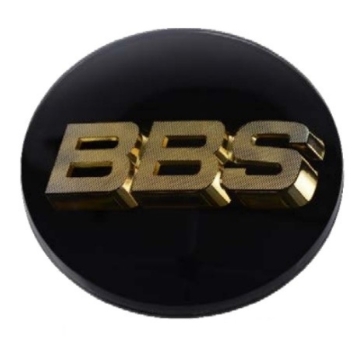 Picture of BBS Center Cap 70.6mm Black/Gold (4-tab) (56.24.120)