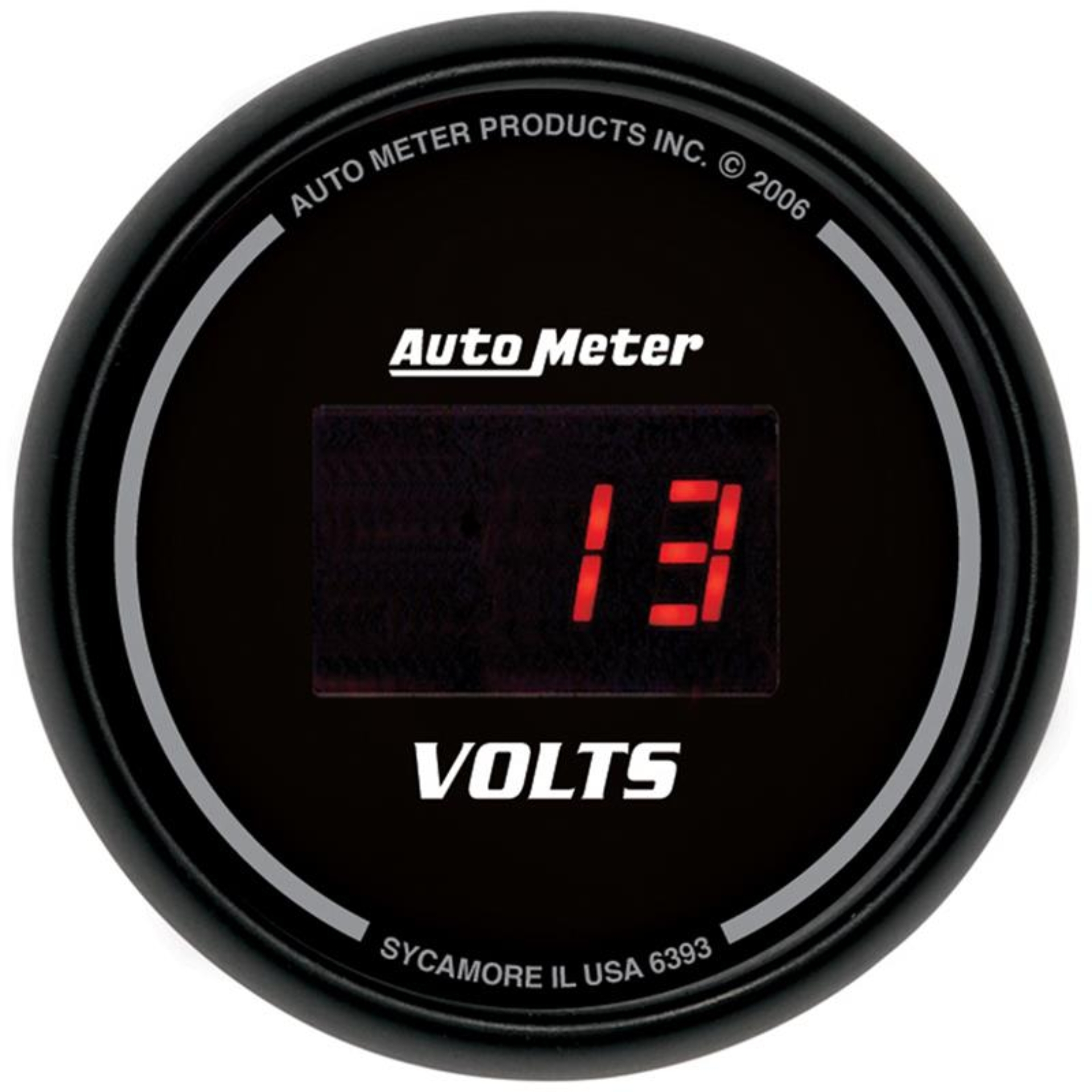 Picture of Autometer Black 52.4mm 8-18 Volts Digital Voltmeter Gauge