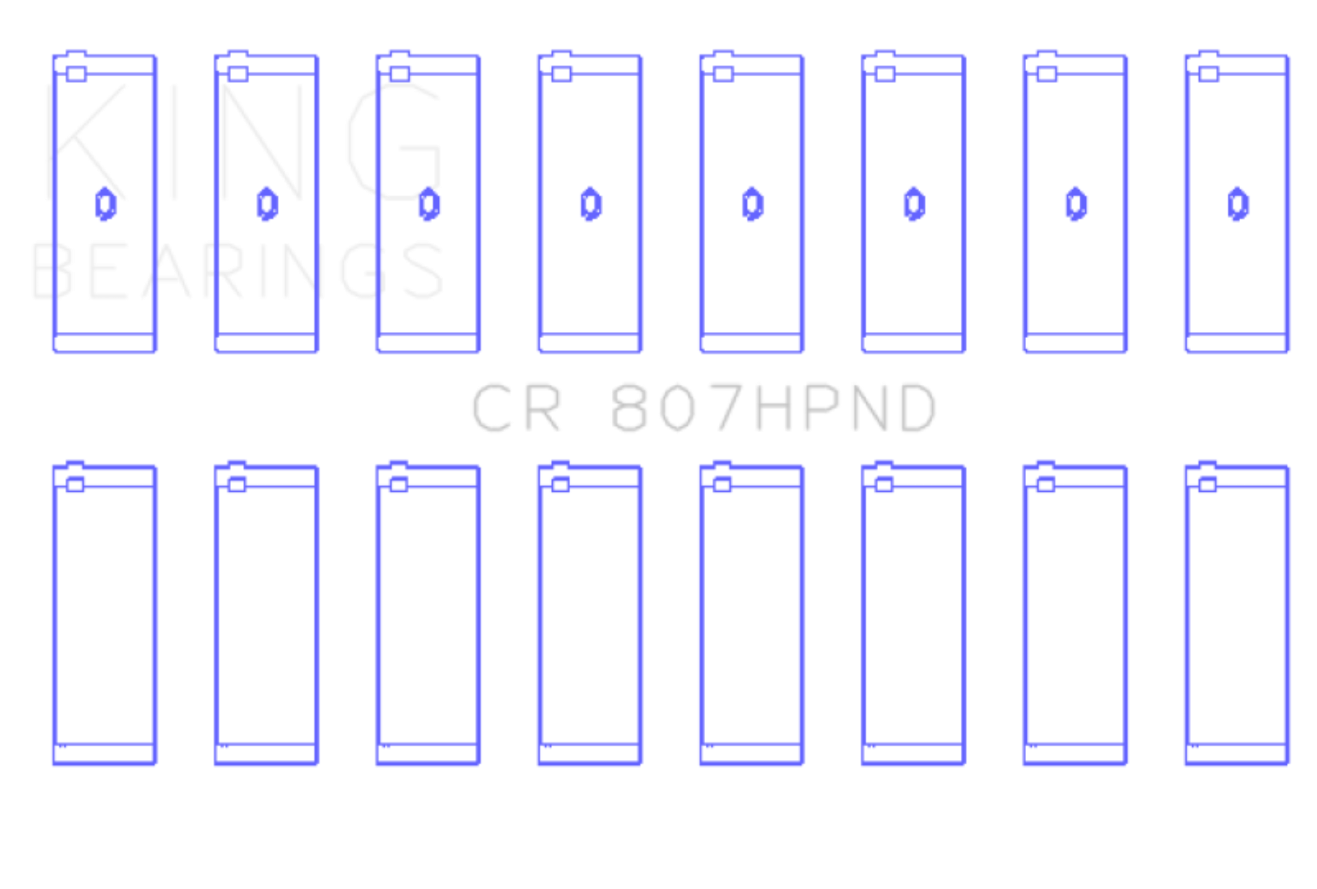 Picture of King Engine Bearings Chevy LS1 / LS6 (Size 020) Performance Rod Bearing Set