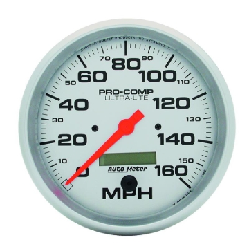 Picture of Autometer Ultra-Lite 127mm In-Dash Electronic Programmable 160 MPH Speedometer