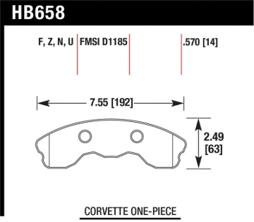 Picture of Hawk Performance HAWK DTC-70 Brake Pad Sets - HB658U.570