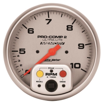 Picture of Autometer Ultra-Lite 5 inch 10K RPM In Dash Dual Range w/ Memory Tachometer