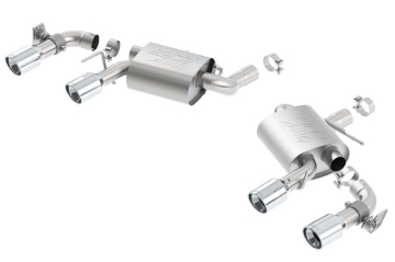 Picture of Borla 16 Chevy Camaro SS 6.2L w/ Dual NPP Atak Quad RD RL Tips Dual Exit Rear Section Exhaust