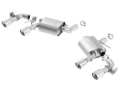 Picture of Borla 16 Chevy Camaro SS 6.2L w/ Dual NPP Atak Quad RD RL Tips Dual Exit Rear Section Exhaust