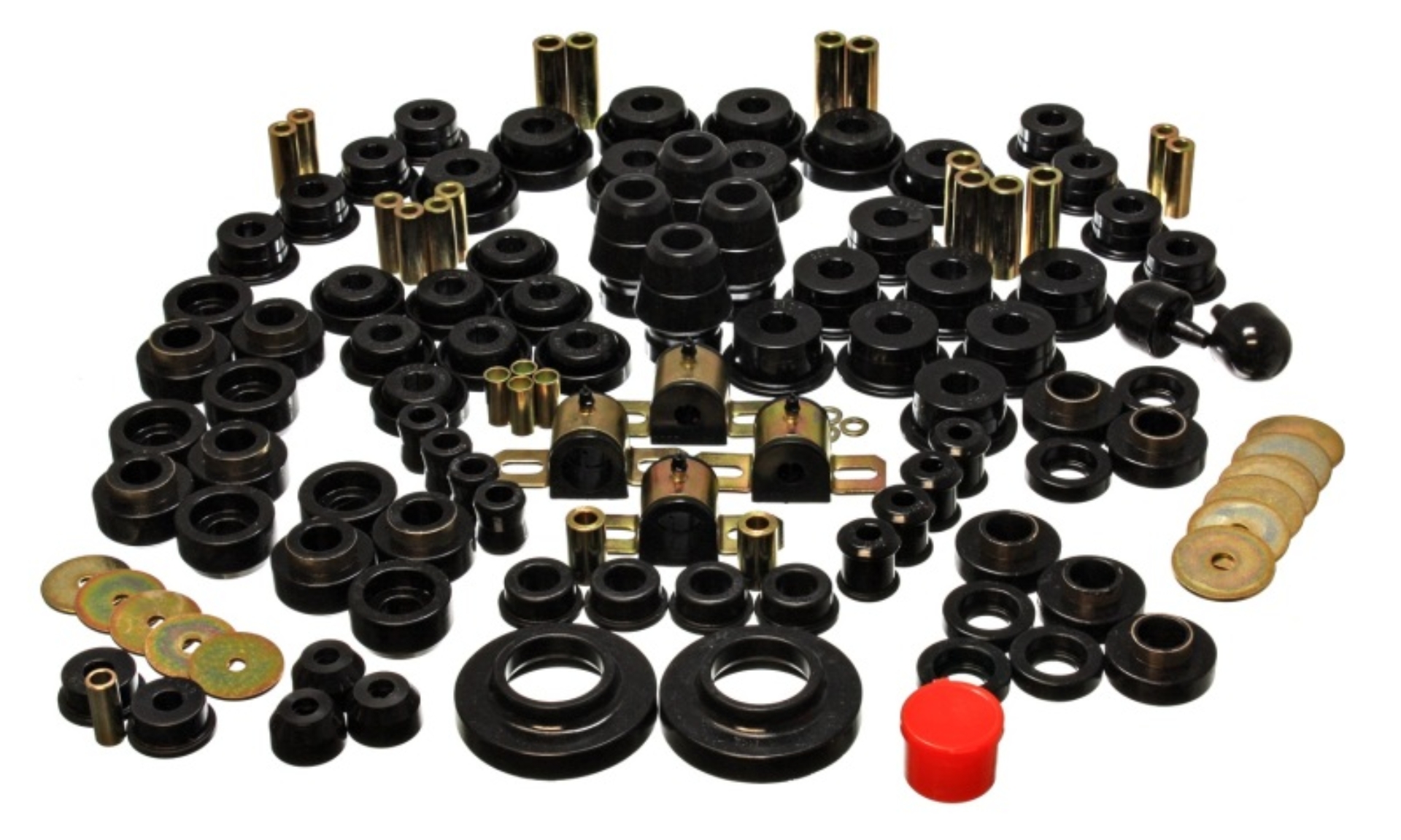 Picture of Energy Suspension 97-06 Jeep Wrangler TJ Black Hyper-Flex Master Bushing Set