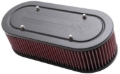 Picture of K&N Custom Oval Racing Assembly Red 11.96in Inside Length / 5.22in Inside Width / 3.25in Filter H