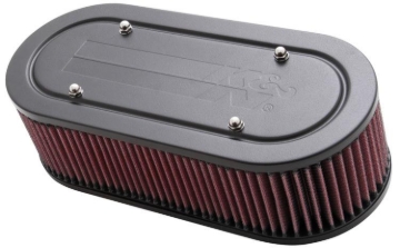 Picture of K&N Custom Oval Racing Assembly Red 11.96in Inside Length / 5.22in Inside Width / 3.25in Filter H