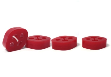 Picture of PERRIN Subaru / Universal 15mm ID 1.5in. Hole Offset Exhaust Hanger - Red (Sold Individually)
