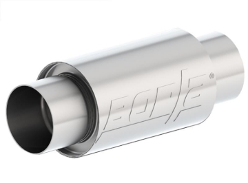 Picture of Borla 3 -1/2in In/Out x 5in Round x 8in Long XR-1 Sportsman Shorty Racing Muffler