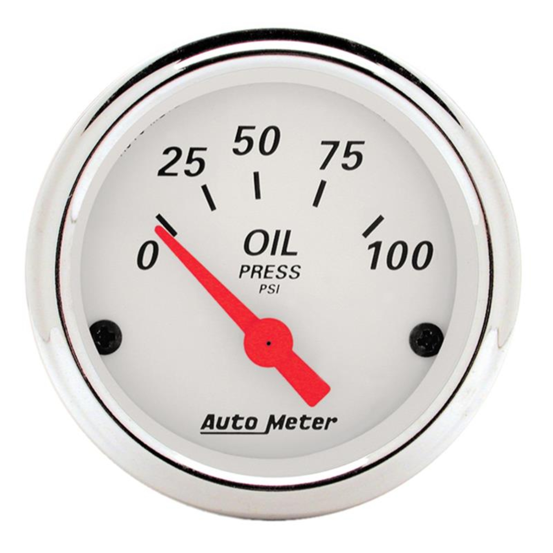 Picture of Autometer Arctic White 52mm 0-100 PSI Short Sweep Electronic Oil Pressure Gauge