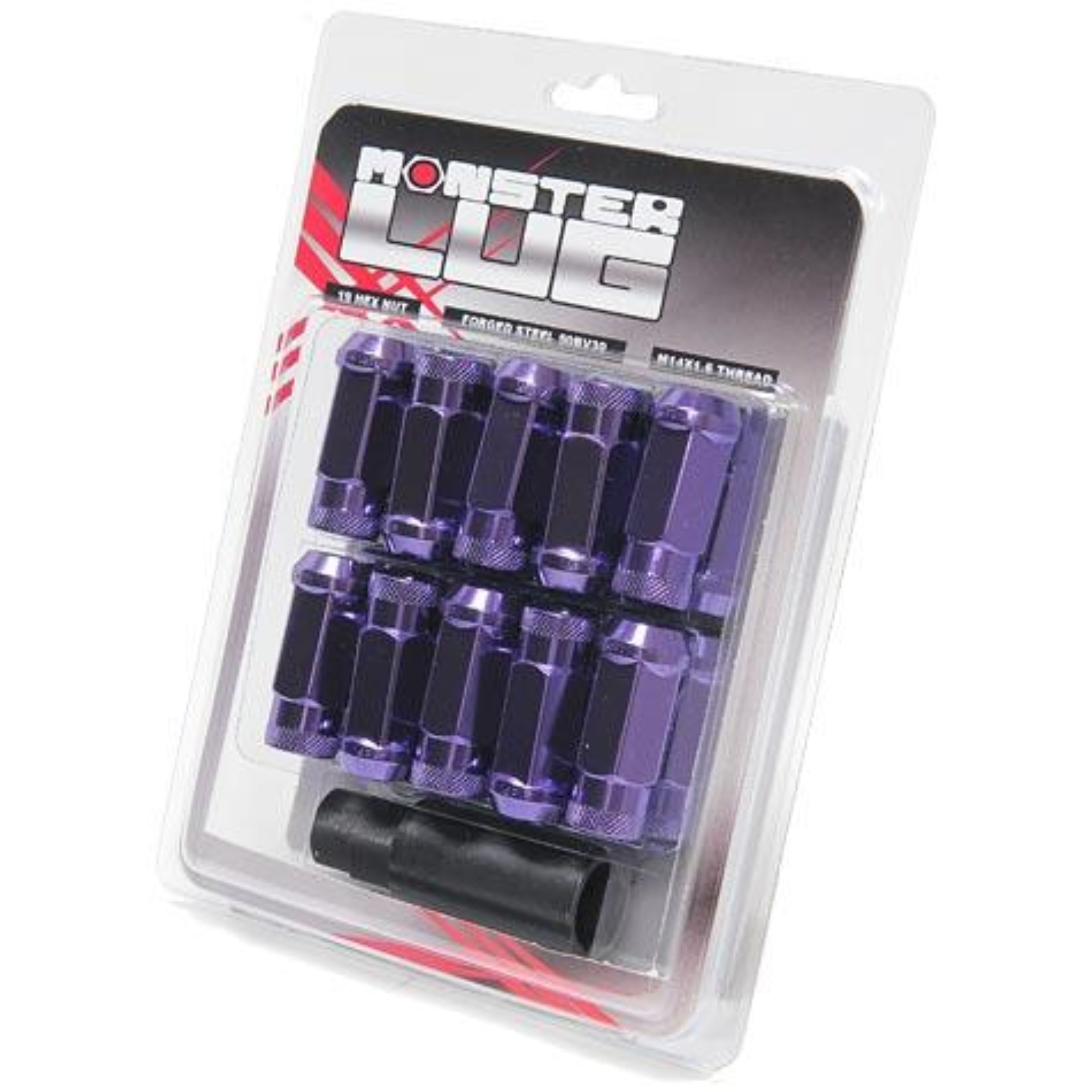 Picture of Wheel Mate Monster Open End Lug Nut Set of 20 - Purple 14x1.50