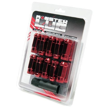 Picture of Wheel Mate Monster Locking Lug Nut Set of 4 - Red 14x1.50