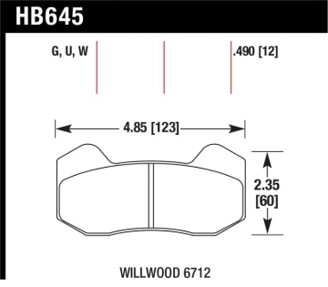 Picture of Hawk Performance HAWK DTC-70 Brake Pad Sets - HB645U.490