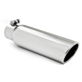 Picture of MBRP Universal Tip 3.5in OD 2.5in Inlet 12in L Angled Cut Rolled End Clampless No-Weld T304