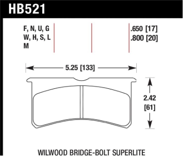 Picture of Hawk Performance HAWK DTC-60 Brake Pad Sets - HB521G.800