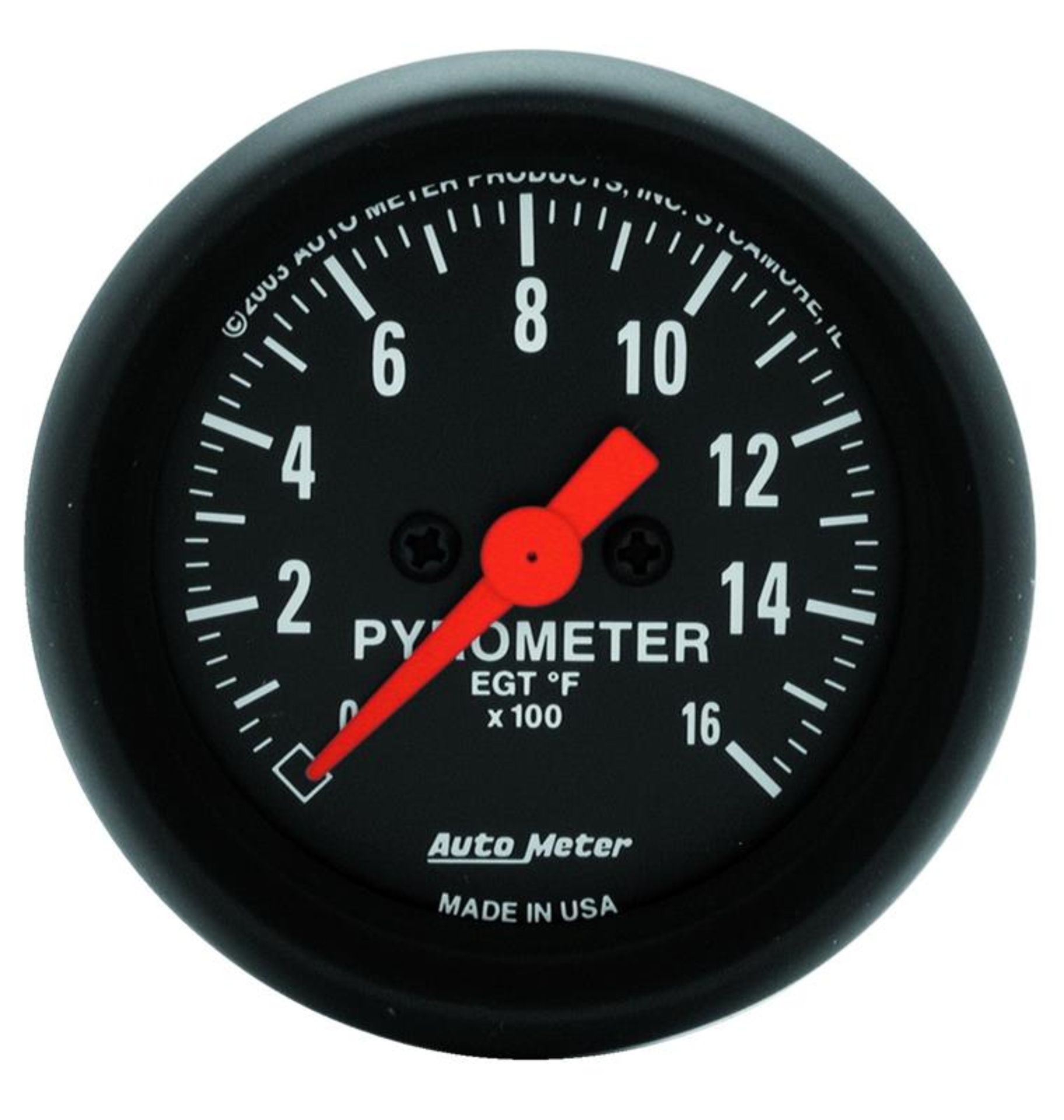 Picture of Autometer Z-Series 52mm 0-1600 Def F Full Sweep Electronic Pyrometer Gauge