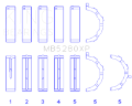 Picture of King Engine Bearings Ford Prod. V8 4.6L/5.4L (Size .026) Performance Main Bearing Set