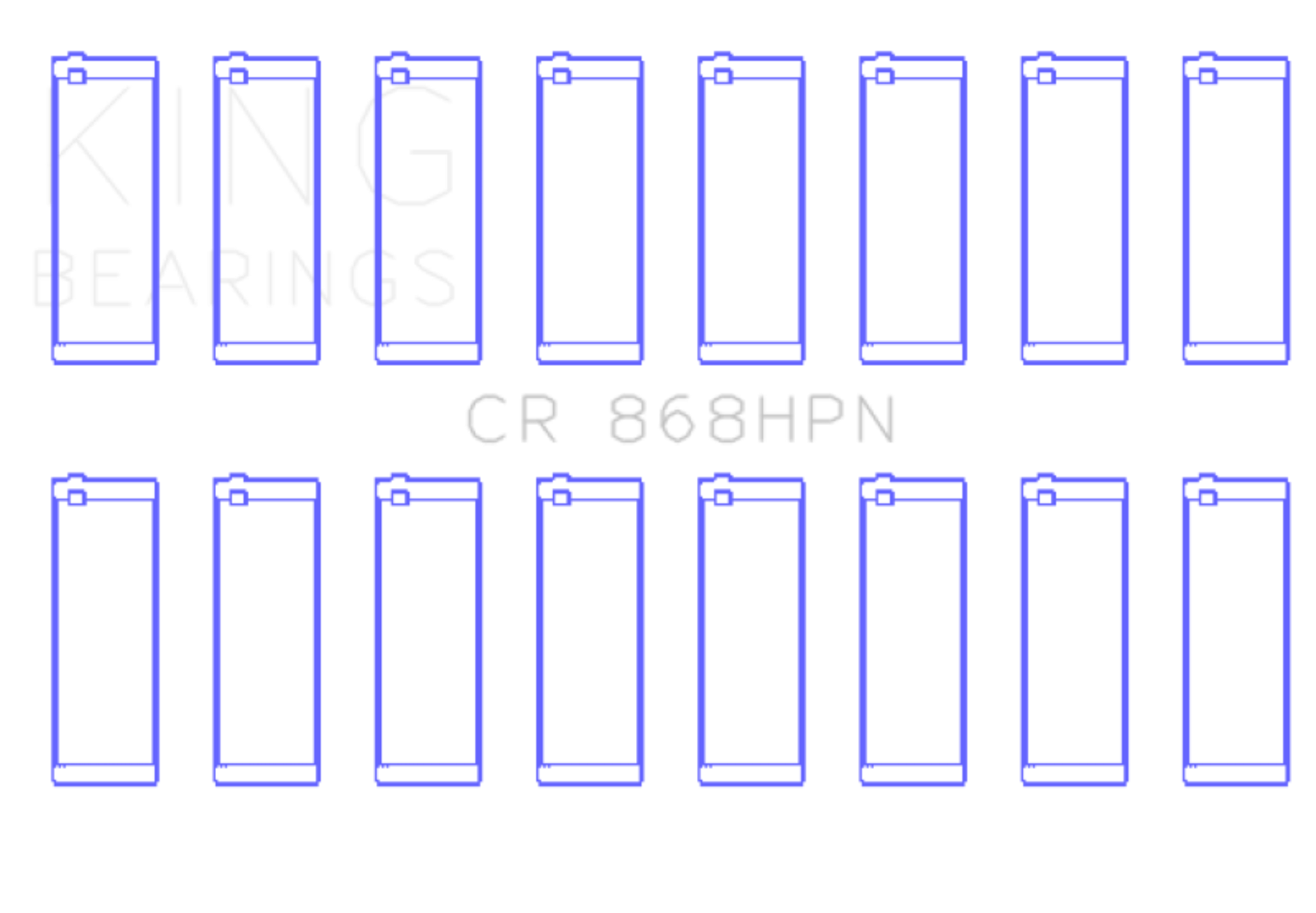 Picture of King Engine Bearings Ford Prod V8 4.6L/5.4L (Size 0.026) Performance Rod Bearing Set