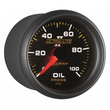 Picture of Autometer Ultra-Lite II 52mm 0-100 PSI Mechanical Oil Pressure Gauge