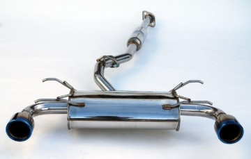 Picture of Invidia Subaru BRZ / Scion FRS Q300 w/ Rolled Titanium Tips Cat- Back Exhaust (Blue Edge)