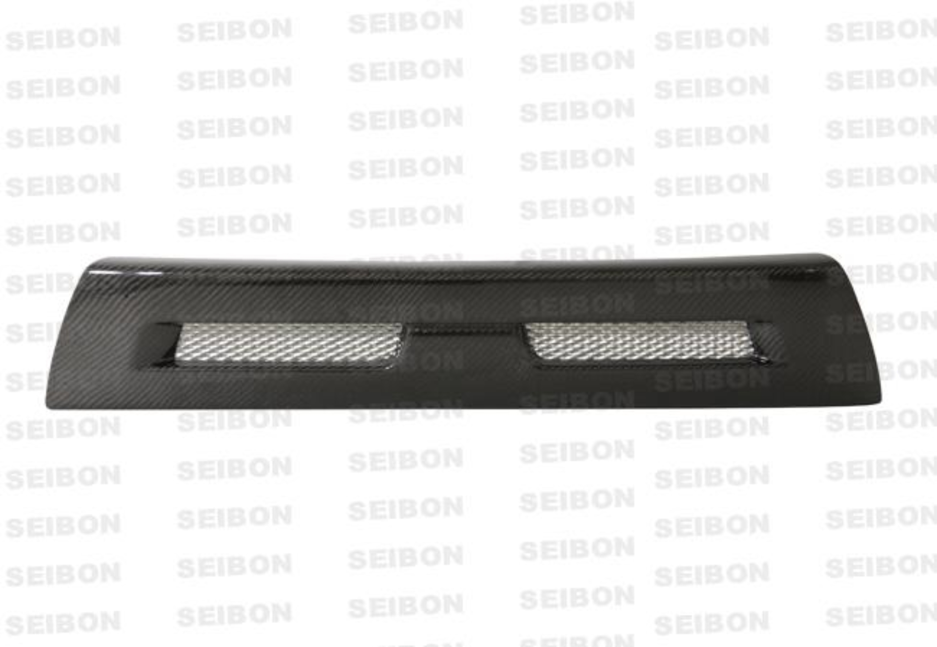 Picture of Seibon 08-12 Mitsubishi Lancer Evo X Shaved Emblem Carbon Fiber Front Grill does not fit MR model
