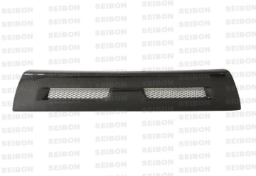 Picture of Seibon 08-12 Mitsubishi Lancer Evo X Shaved Emblem Carbon Fiber Front Grill does not fit MR model