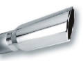 Picture of Borla 4in Inlet 5in Round Rolled Angle Cut w/ Clamp x 14in Long Exhaust Tip