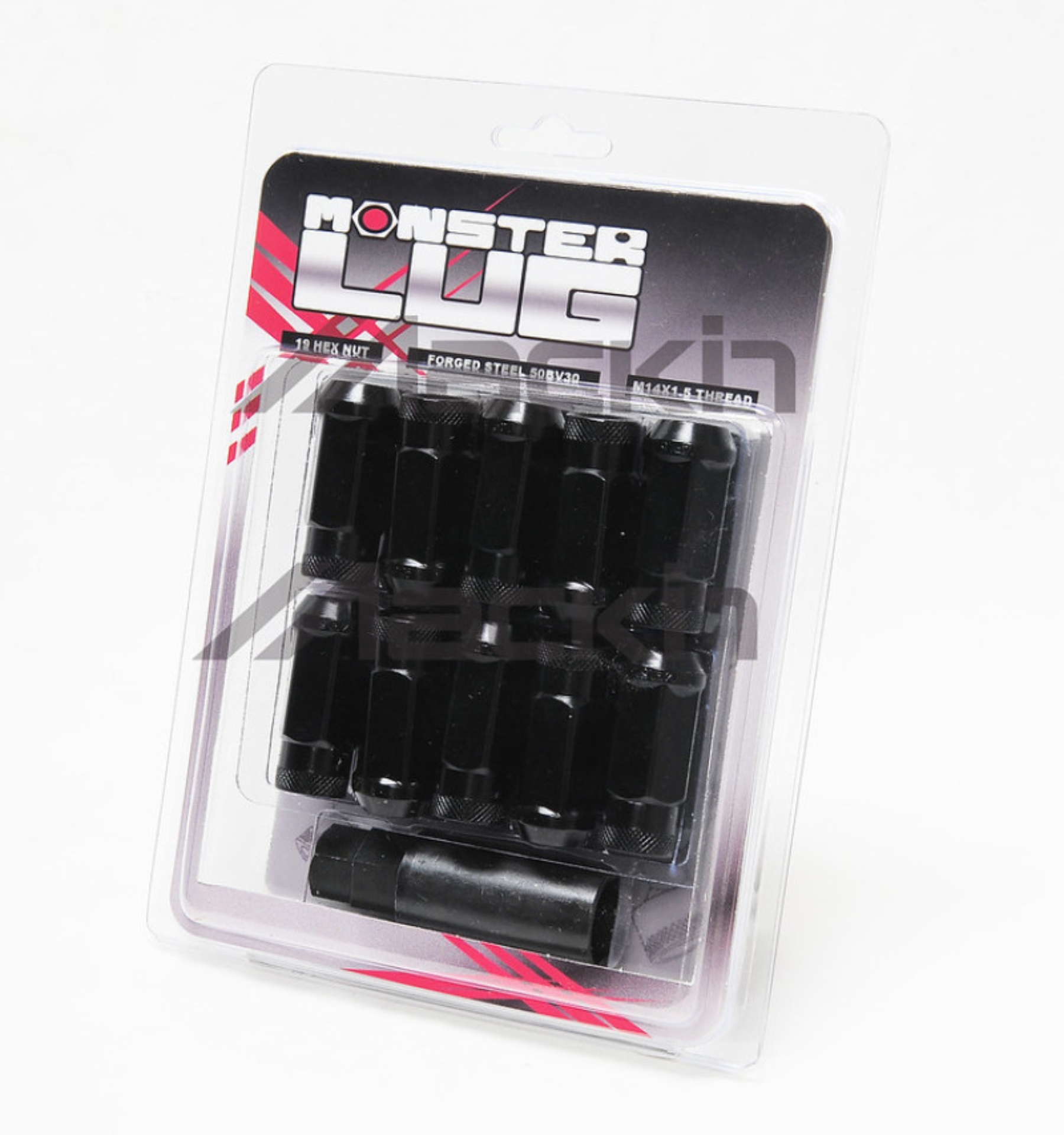 Picture of Wheel Mate Monster Open End Lug Nut Set of 20 - Black 1/2in