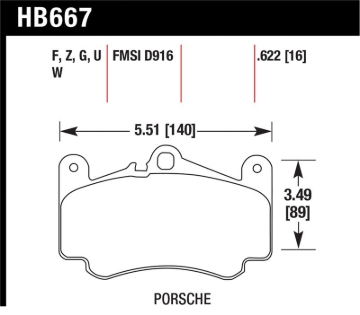 Picture of Hawk Performance HAWK DTC-70 Brake Pad Sets Front - HB667U.622