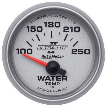 Picture of Autometer Ultra-Lite II 52mm 100-250 Deg F Short Sweep Electronic Water Temp Gauge