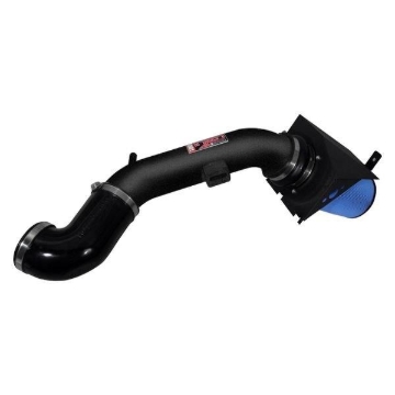 Picture of Injen 12 Ford F-150 V8 5.0L Wrinkle Black 4in Power Flow Intake w/ MR Tech/Enc Box w/ Front Inlet
