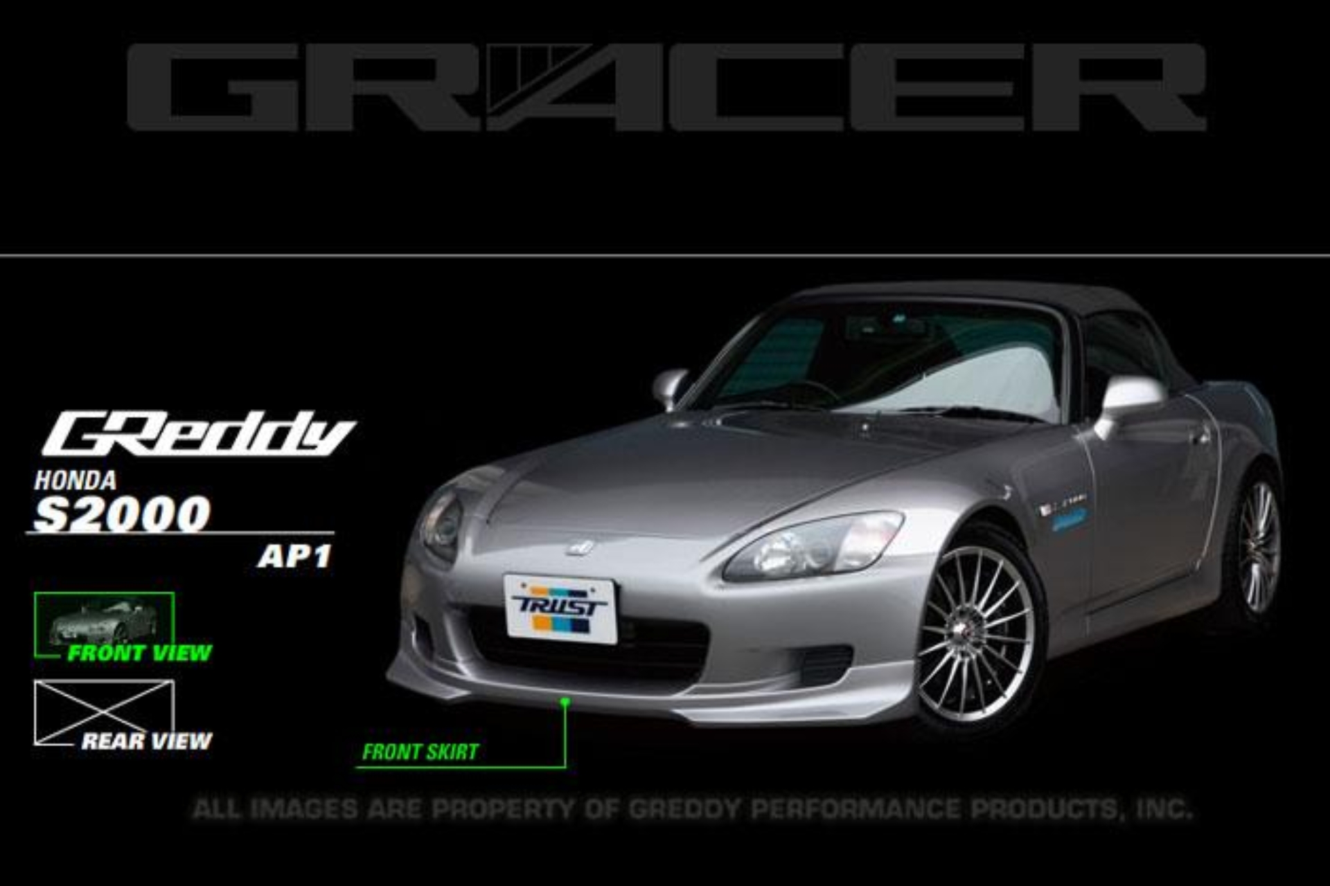Picture of GReddy 00-03 Honda S2000 Urethane Front Lip Spoiler ** Must ask/call to order**