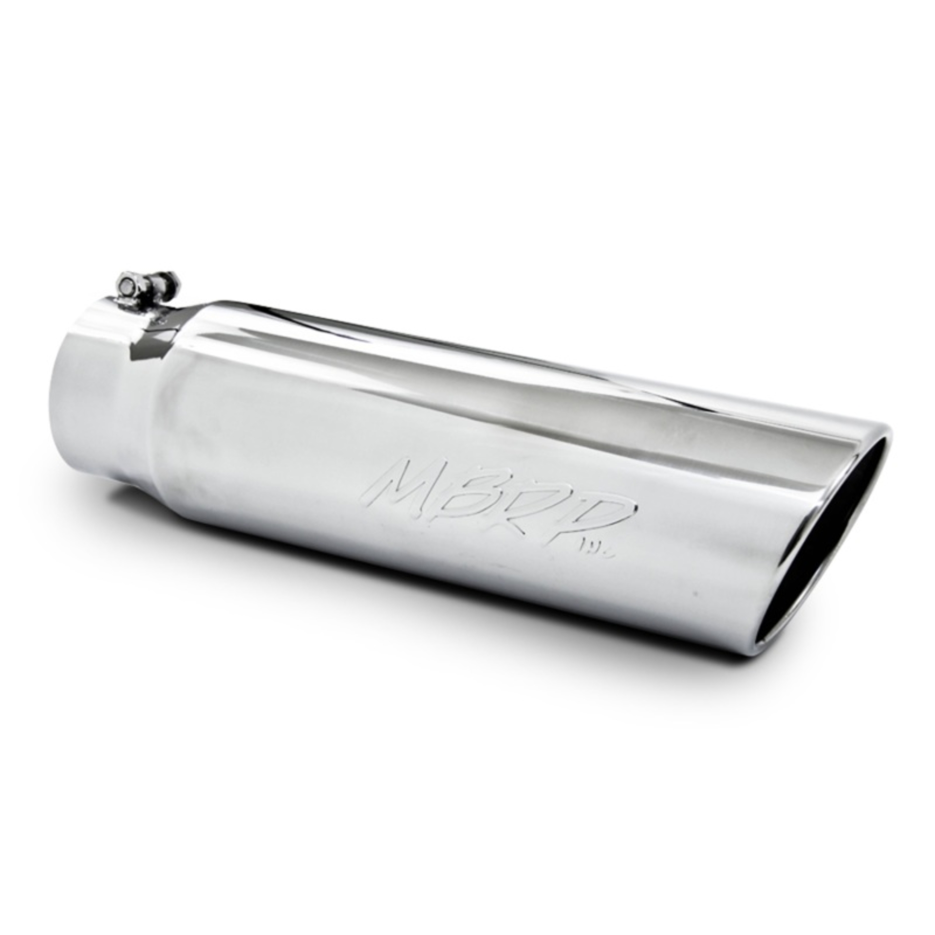 Picture of MBRP Universal 5in OD Angled Rolled End 4in Inlet 18in Length T304 Exhaust Tip