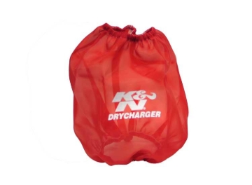 Picture of K&N Round Tapered Drycharger Air Filter Wrap Red 7.5in Base ID x 5in Top ID x 7.5in H