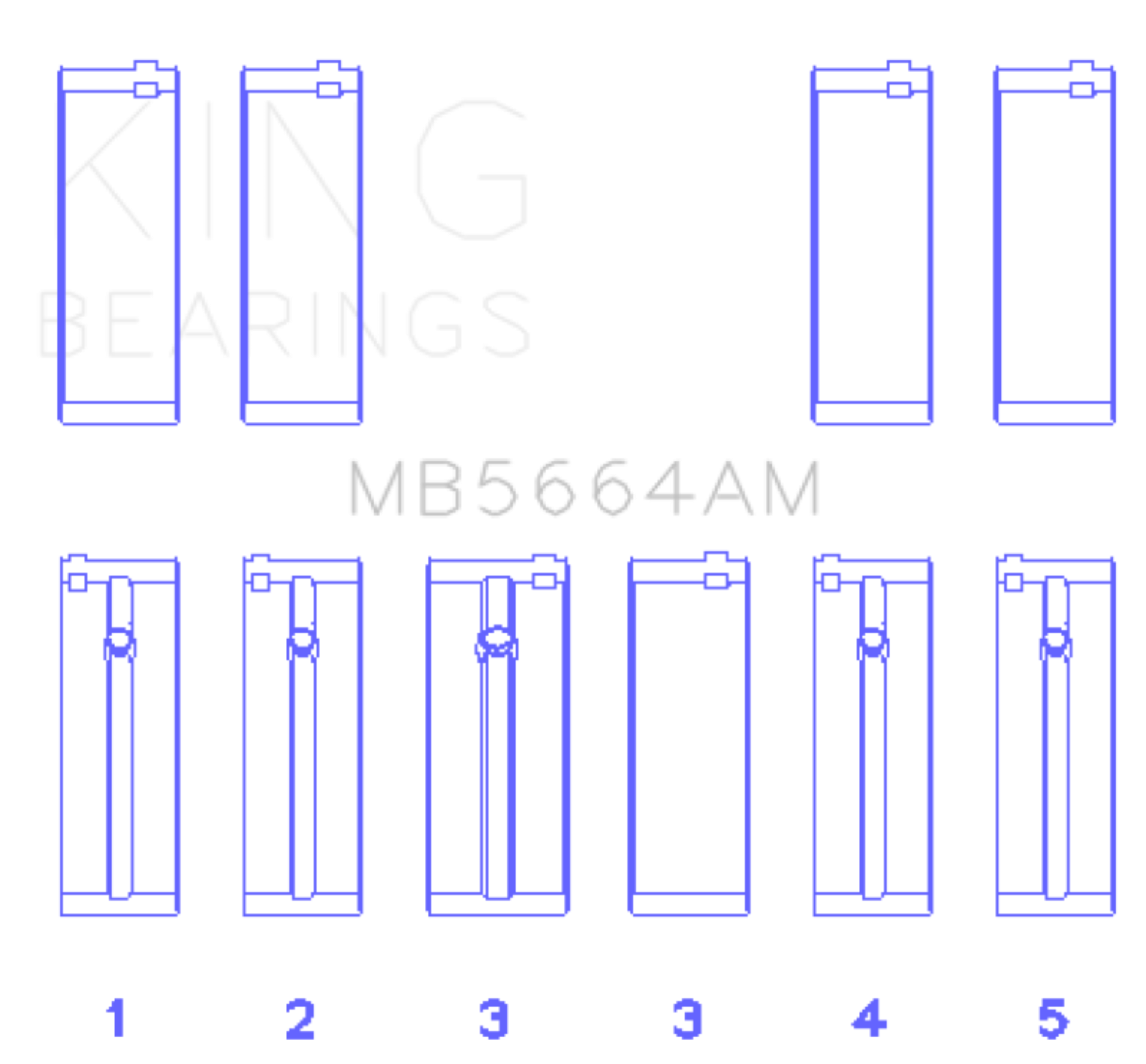 Picture of King Engine Bearings Nissan QR25DE DOHC 16 Valves Main Bearing Set - Size STD