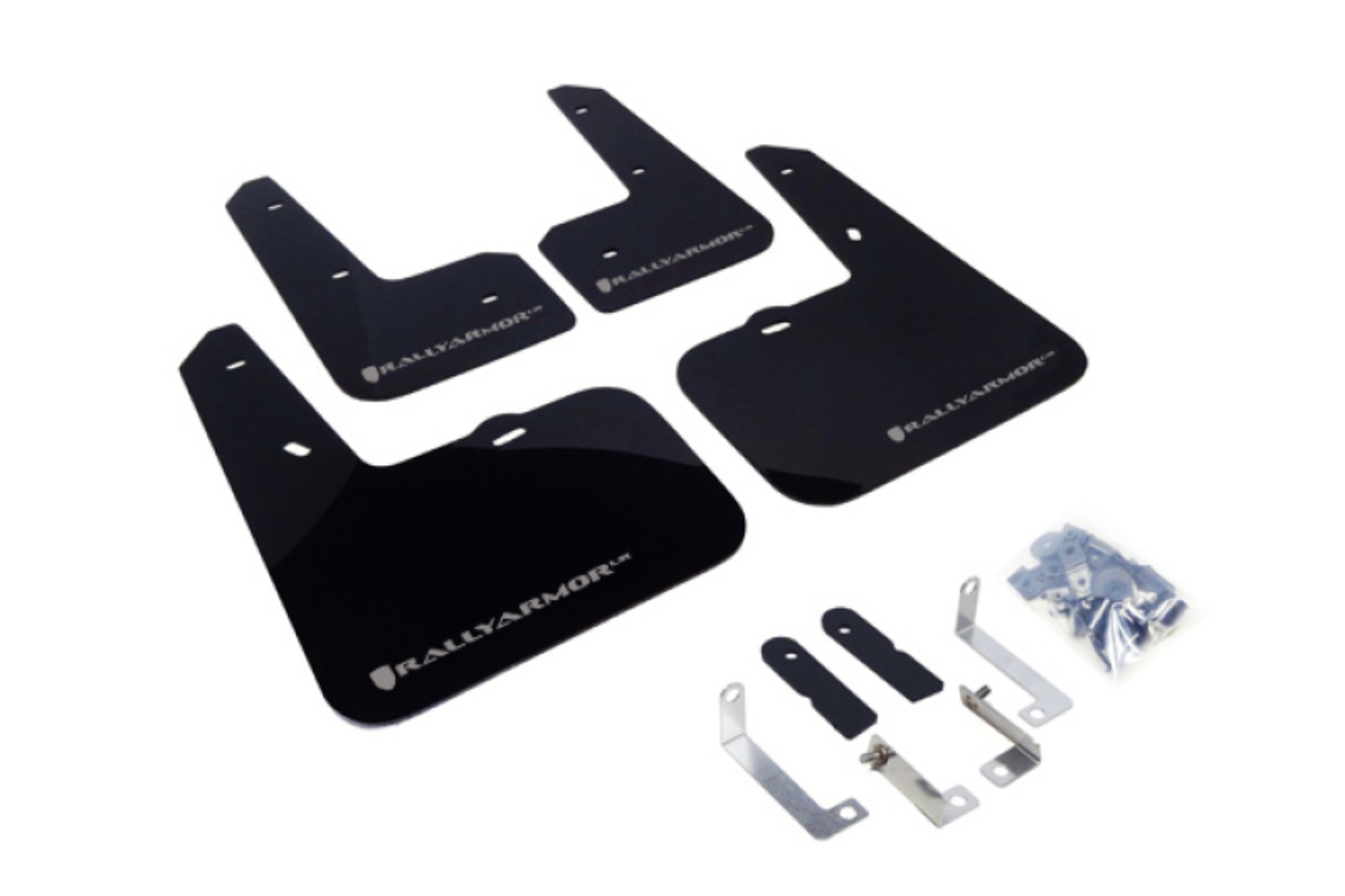 Picture of Rally Armor 12-18 Hyundai Veloster Black UR Mud Flap w/ Silver Logo