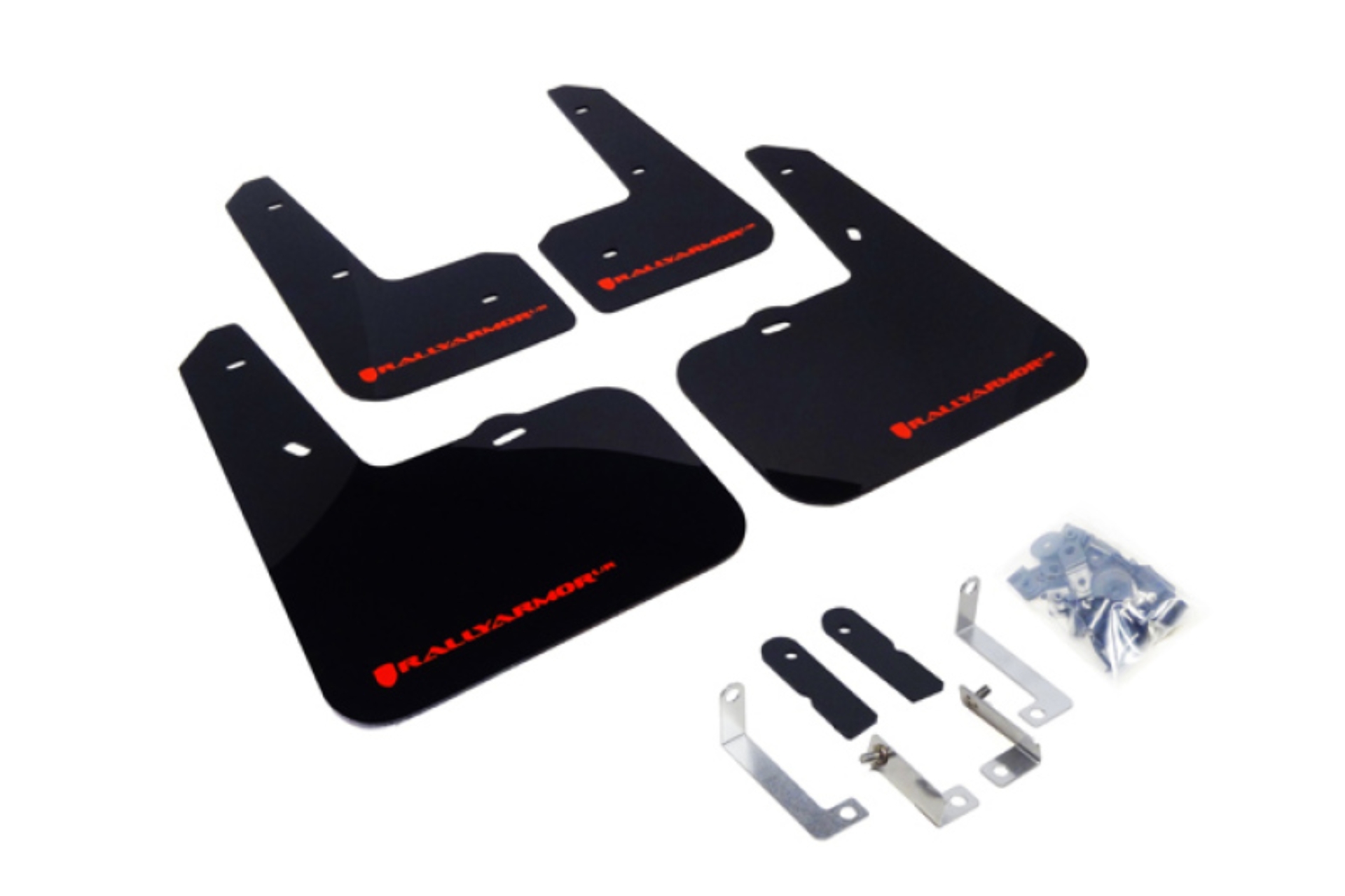 Picture of Rally Armor 12-18 Hyundai Veloster Black UR Mud Flap w/ Red Logo
