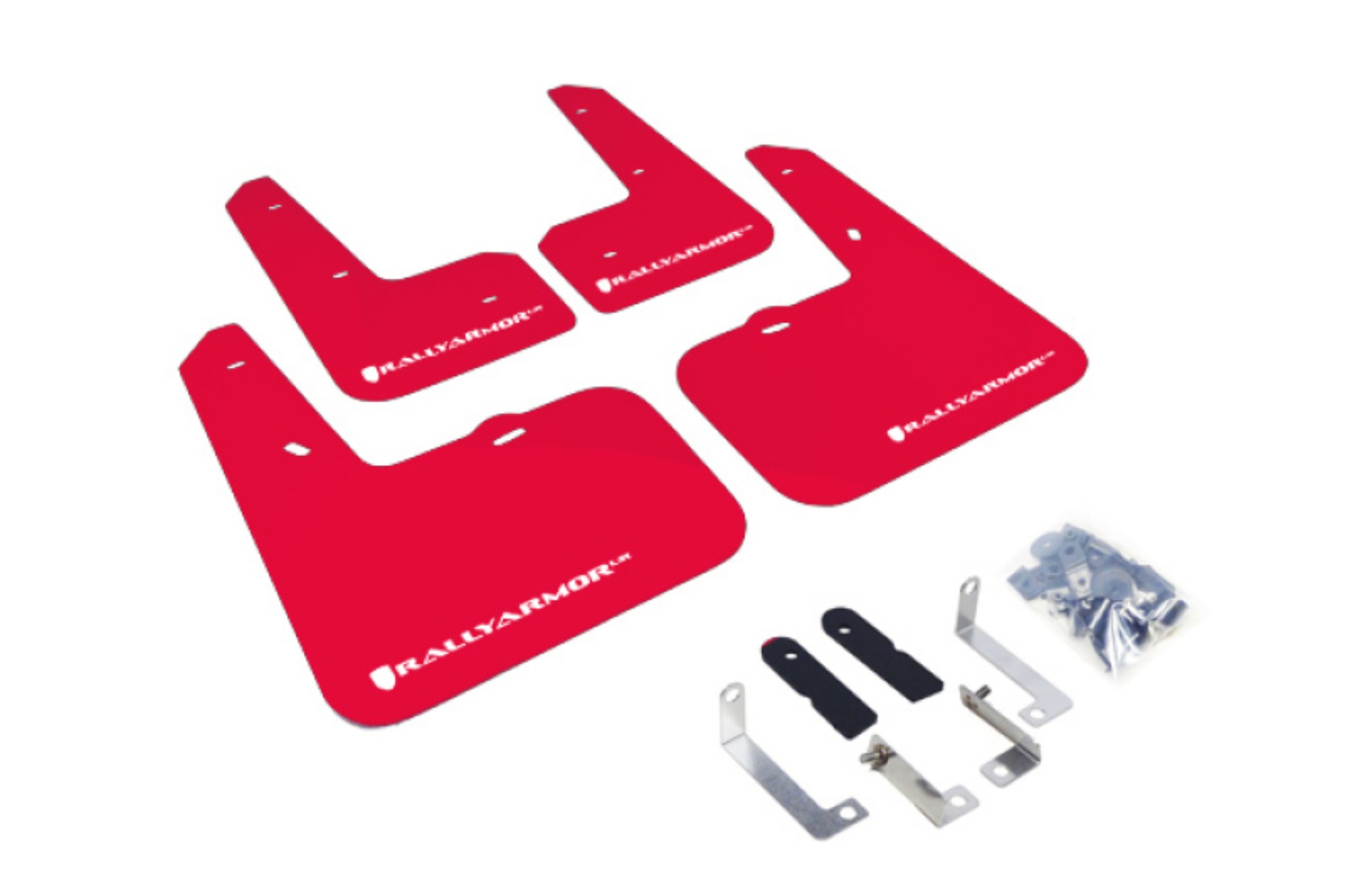Picture of Rally Armor 12-18 Hyundai Veloster Red UR Mud Flap w/ White Logo