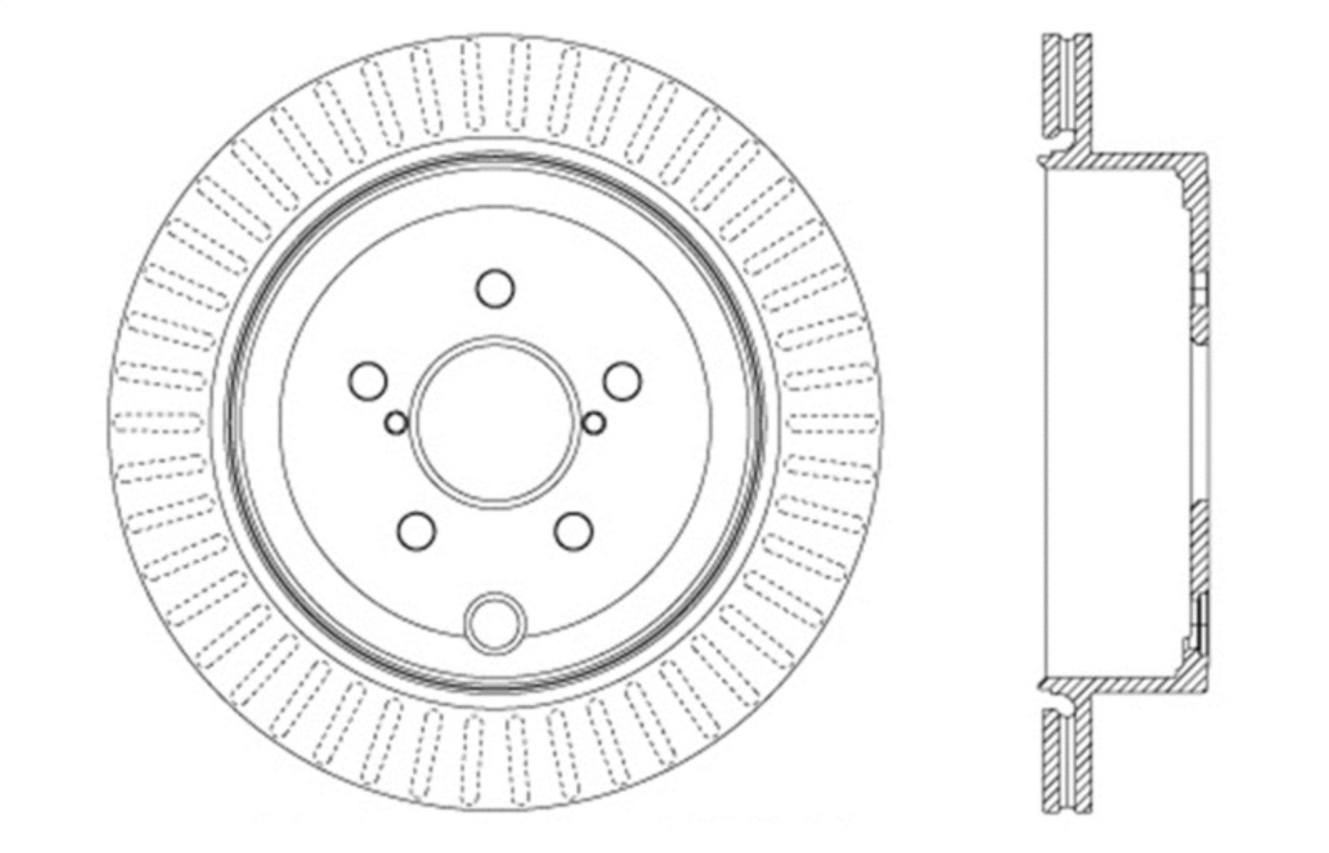 Picture of Sport Cross Drilled Brake Rotor; Rear Right