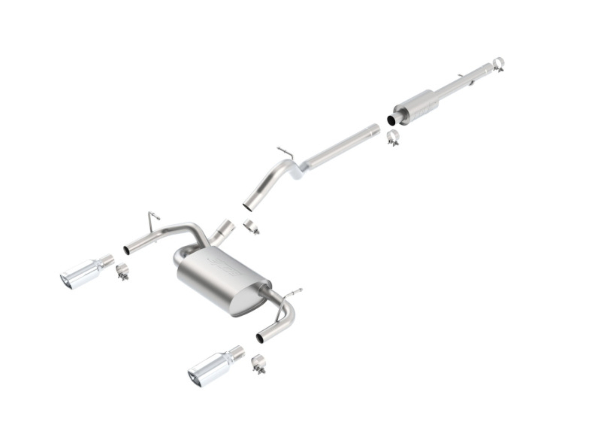 Picture of Borla 12-16 Jeep Wrangler JK 3.6L AT/MT 4Wheel 4dr Truck Single Split Rear Exit Catback Exhaust