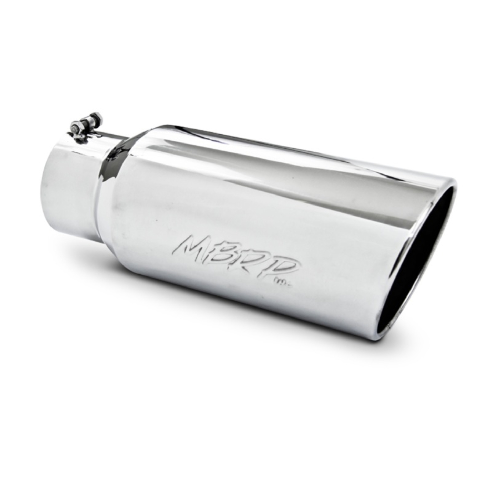 Picture of MBRP Universal Tip 7in O.D. Rolled End 5in inlet 18in length - T304 (SINGLE TIP)