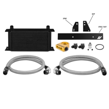 Picture of Mishimoto 09-12 Nissan 370Z / 08-12 Infiniti G37 (Coupe Only) Thermostatic Oil Cooler Kit - Black