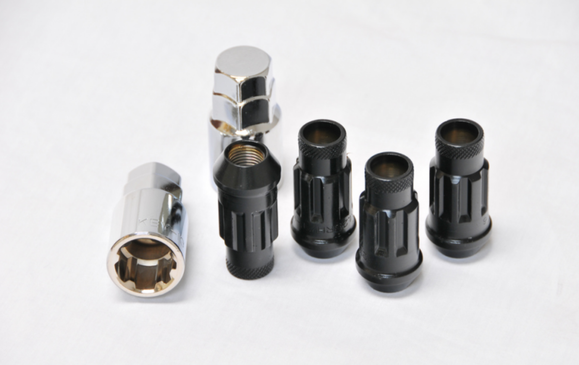 Picture of Wheel Mate Monster Open End Lug Nut Set of 4 - Black 1/2in
