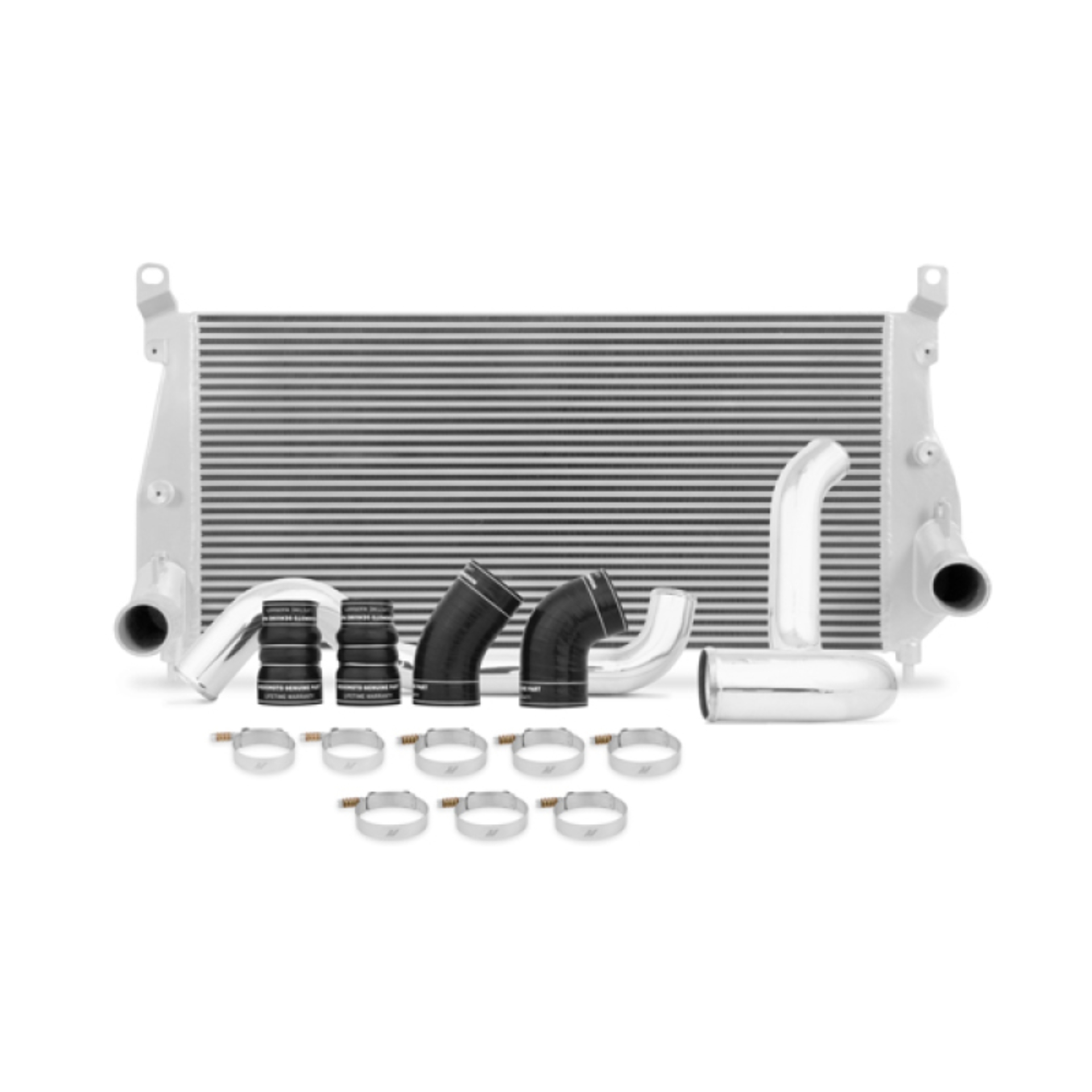 Picture of Mishimoto 02-04.5 Chevrolet 6.6L Duramax Intercooler Kit w/ Pipes (Silver)