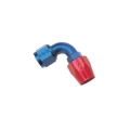 Picture of 4AN ProClassic 90 Degree 1/2" Radius Hose End With Red/Blue Finish