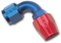 Picture of 4AN ProClassic 90 Degree 1/2" Radius Hose End With Red/Blue Finish