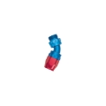 Picture of 10AN 45 Degree Radius Port Hose End To 7/8"-14 O-Ring Boss With Red/Blue Finish