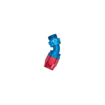 Picture of 10AN 45 Degree Radius Port Hose End To 7/8"-14 O-Ring Boss With Red/Blue Finish