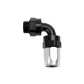 Picture of 8AN 90 Degree Radius Port Hose End To 3/4"-16 O-Ring Boss, Black/Silver Finish